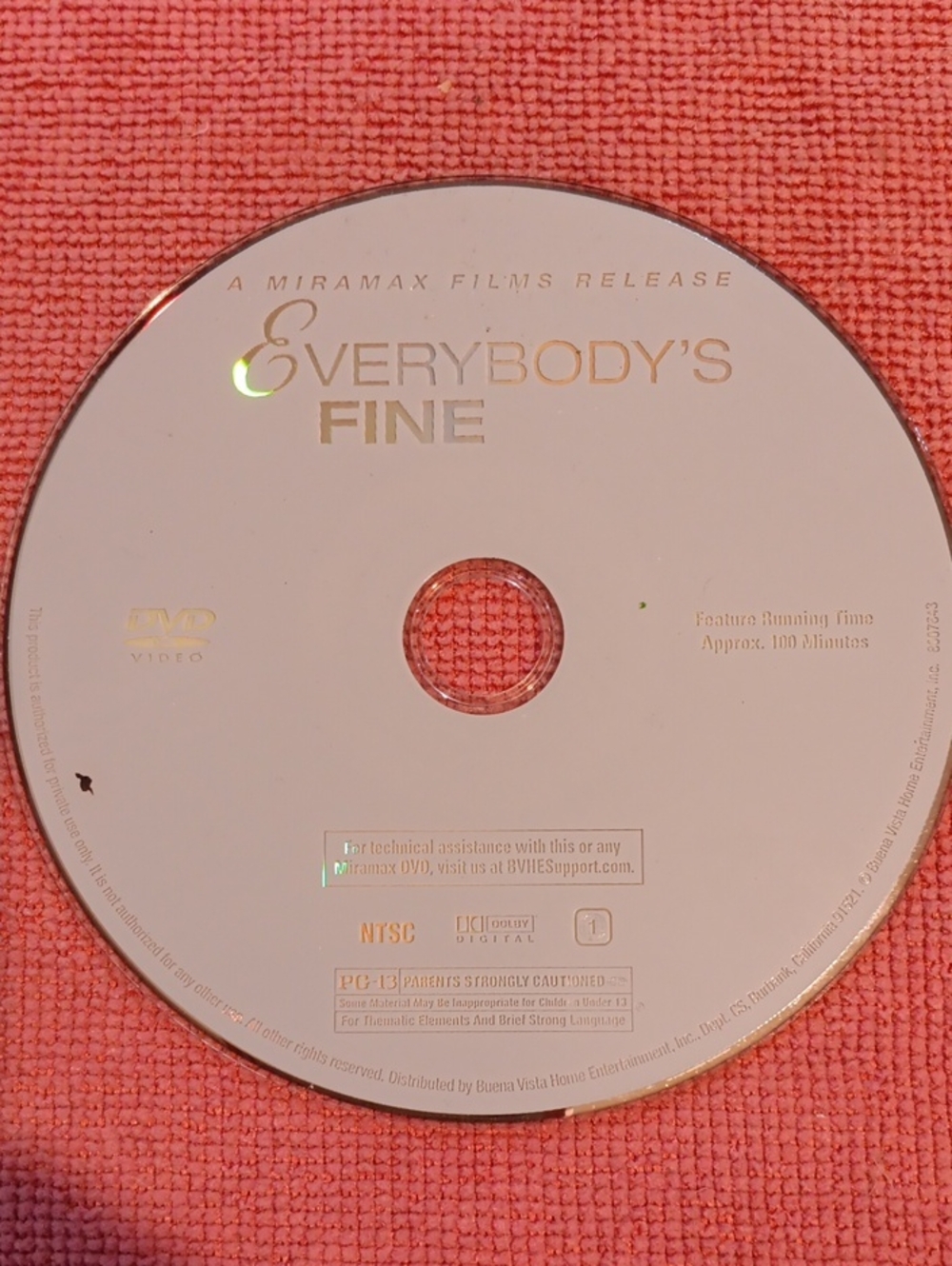2/$8 Everybody's Fine DVD *NO CASE*
